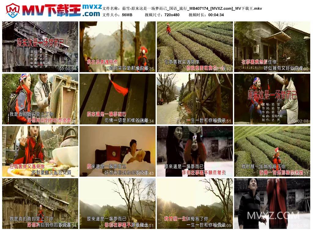 茹雪-原来这是一场梦而已_国语_流行_MB407174